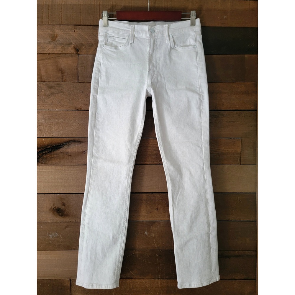 Mother The Mid Rise Dazzler Ankle Jeans in Fairest Of Them All White Size 27